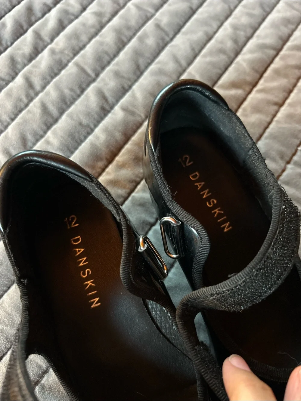 Danskin Girls Black Patent Mary Jane tap Shoes